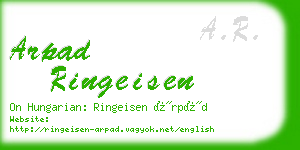 arpad ringeisen business card